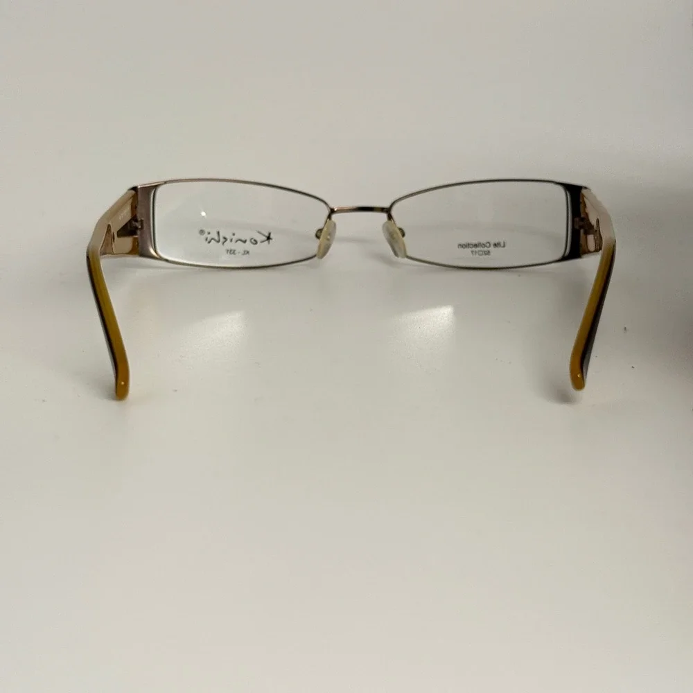 Konishi Lite Collection KL-331 C3 Eyeglasses Frames Bronze Gold 52-17-135 22829‎
